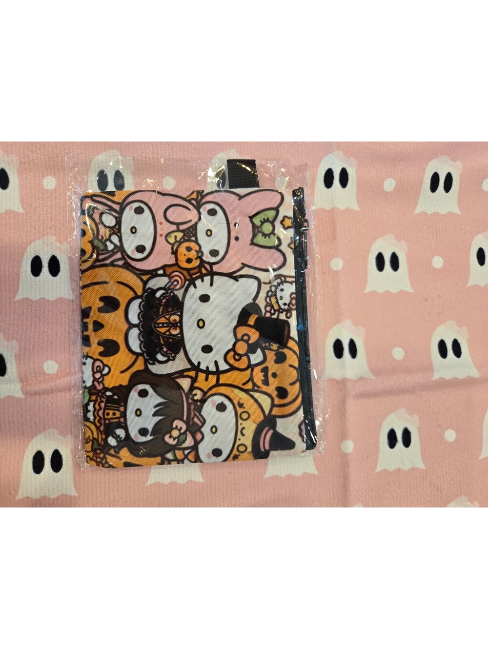 Hello Kitty Halloween zip pouch orange